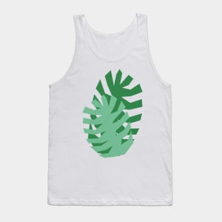 Two Monstera Leavess Tank Top